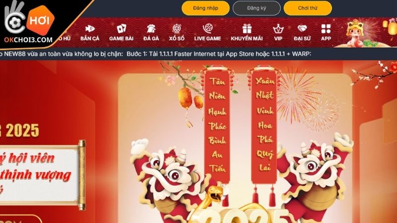 Ưu đãi đặc biệt dành cho người chơi đăng ký OKCHOI