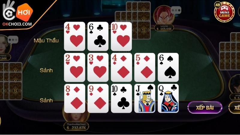 Ưu tiên tổ hợp 4 cặp trong Mậu Binh